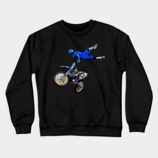 motocross Crewneck Sweatshirt by rickylabellevie